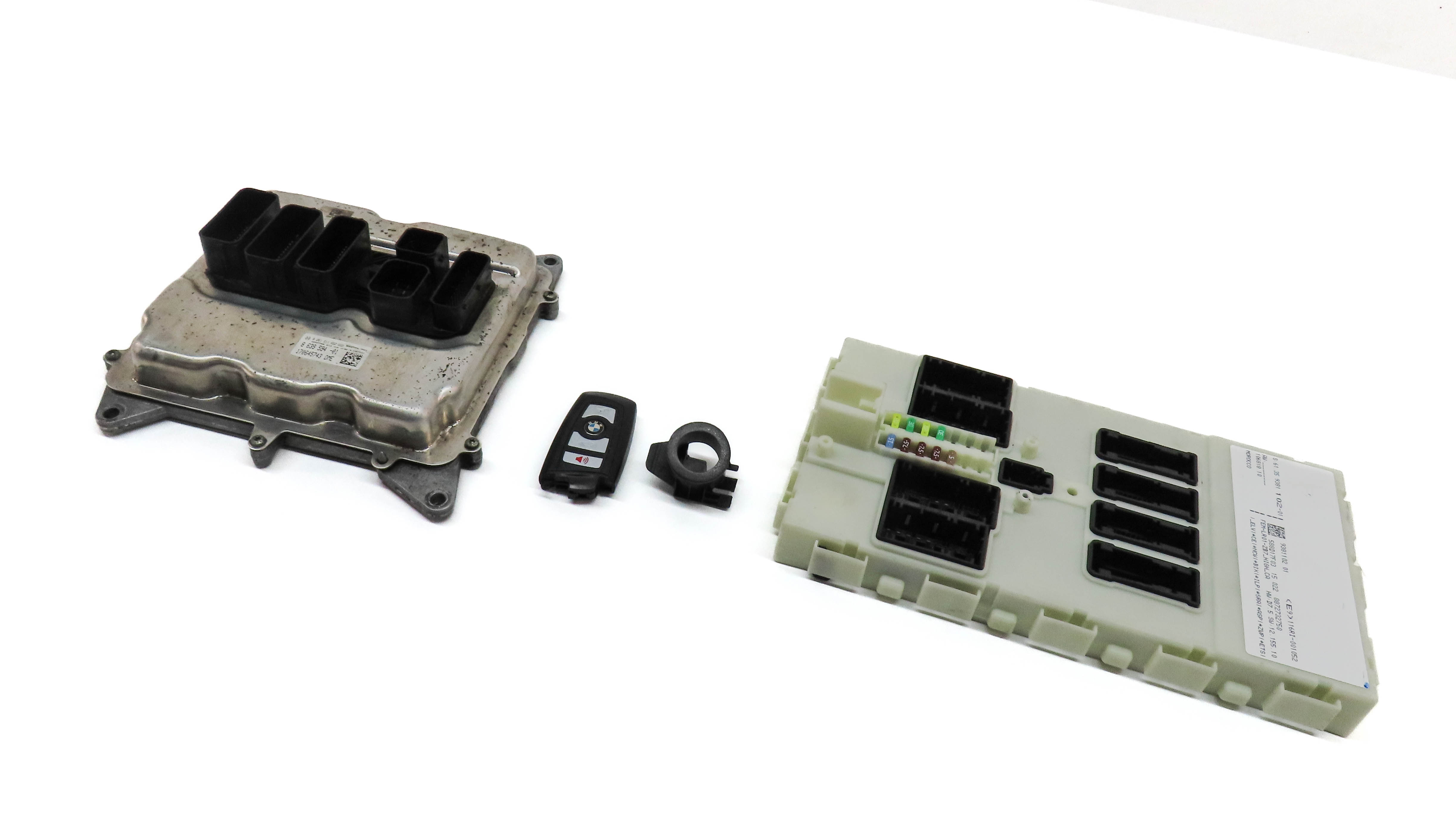 13-18 BMW 328i 428i 528i X3 X4 (F30 F32) 2.0L N26 ENGINE DME BCM MODULE KEY SET — exact item pictured